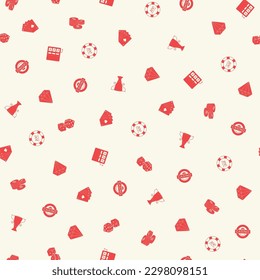 Gambling hand drawn seamless pattern. Casino vector background.