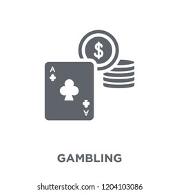 Gambling icon. Gambling design concept from Entertainment collection. Simple element vector illustration on white background.