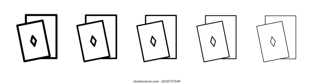 Gambling icon flat illustration set logo