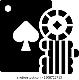 Gambling Icon Glyph Vector Illustration
