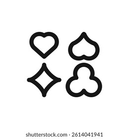 Gambling icon line art vector