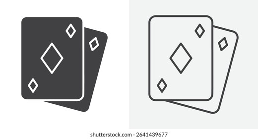 Gambling icon Line graphics illustration