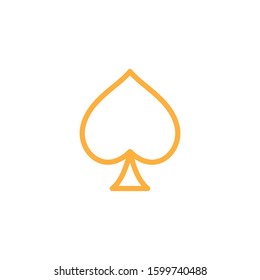 gambling icon. Line and two colour design template