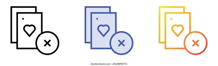 gambling icon. Linear, Blue Fill and Gradient Style Design Isolated On White Background