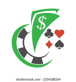 Gambling icon logo design illustration