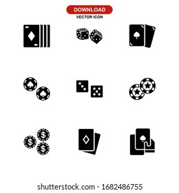 gambling icon or logo isolated sign symbol vector illustration - Collection of high quality black style vector icons
