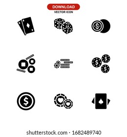 gambling icon or logo isolated sign symbol vector illustration - Collection of high quality black style vector icons
