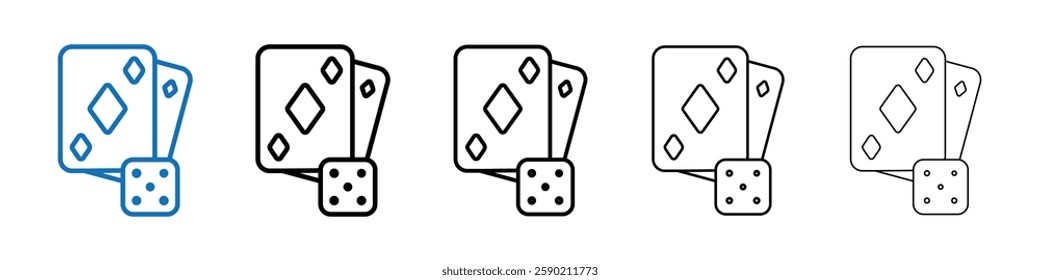 Gambling icon Outline vector logo for web ui