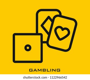 Gambling icon signs symbol