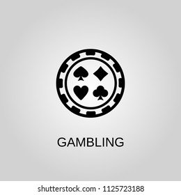 Gambling icon. Gambling symbol. Flat design. Stock - Vector illustration