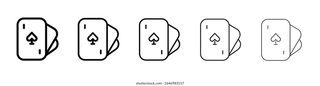Gambling icon thin flat outline style vector sign