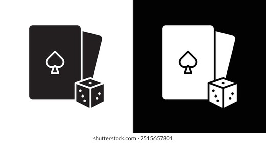 Icono de juego Ilustración plana de línea delgada