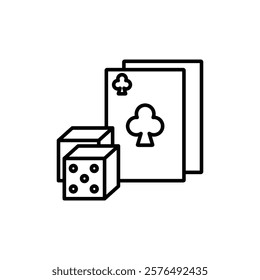 Gambling icon vector outline logo sign
