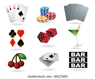 Gambling icons A collection of gambling and casino icons. EPS 8 vector, cleanly built with no open shapes or strokes. Grouped for easy editing.