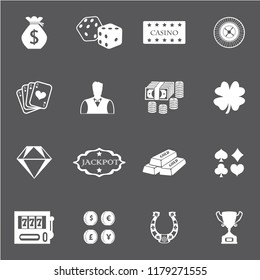 Gambling Icons Set Illustration
