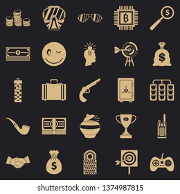 Gambling icons set. Simple set of 25 gambling vector icons for web for any design