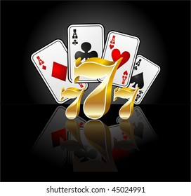 gambling illustration with casino elements