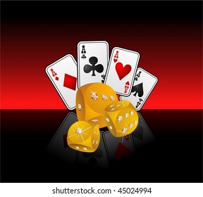 gambling illustration with casino elements