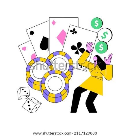 Gambling income abstract concept vector illustration. Taxation of gambling winning, legal wagers operations, prize market value, online casino money slot, professional gambler abstract metaphor.