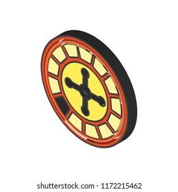 Gambling isometric left top view 3D icon