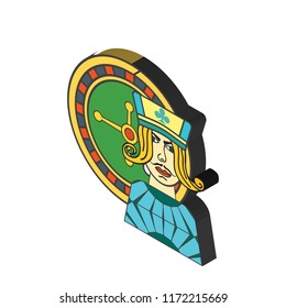 Gambling isometric left top view 3D icon