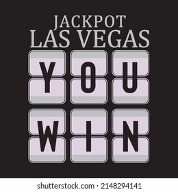 Gambling las vegas typography.  T shirt graphics. Vectors