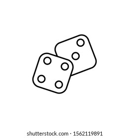 Gambling, luck, dices, retro. On white background.