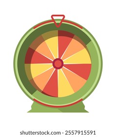 Gambling lucky roulette wheel vector illustration