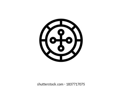 Gambling Outline Icon - Chip