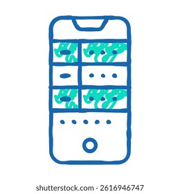gambling phone app doodle icon sketch vector. gambling phone app sign. isolated symbol illustration