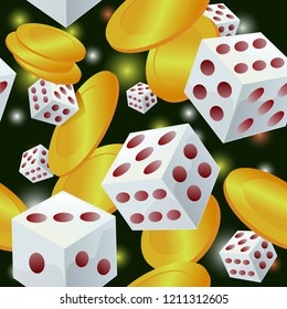 gambling seamless vector pattern