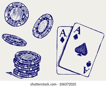 Gambling. Sketch