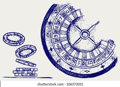 Gambling. Sketch