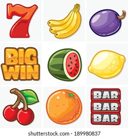 Gambling & Slot Machine Icons 1 - Soft Collection