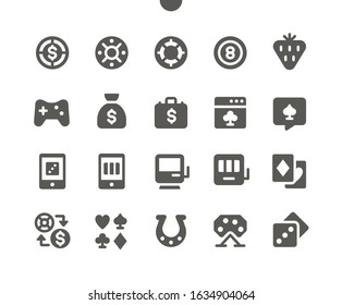 Gambling UI Pixel Perfect Well-crafted Vector Solid Icons 48x48 Ready for 24x24 Grid for Web Graphics and Apps. Simple Minimal Pictogram