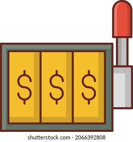 gambling Vector illustration on a transparent background. Premium quality symbols.Vector line flat color icon for concept and graphic design.