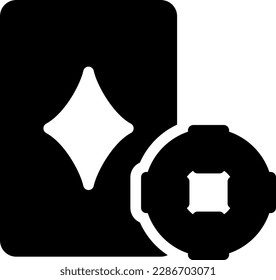 ilustración de gambling Vector en un fondo transparente. Símbolos de calidad superior. Iconos vectoriales de glifos para diseño de conceptos y gráficos.