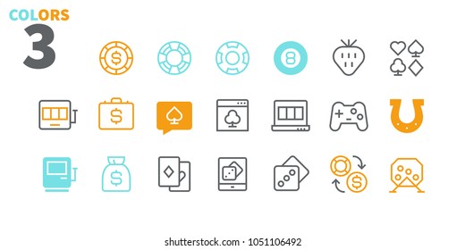 Gambling View Outlined Pixel Perfect Well-crafted Vector Thin Line Icons 48x48 Ready for 24x24 Grid for Web Graphics and Apps. Simple Minimal Pictogram Part 1-1