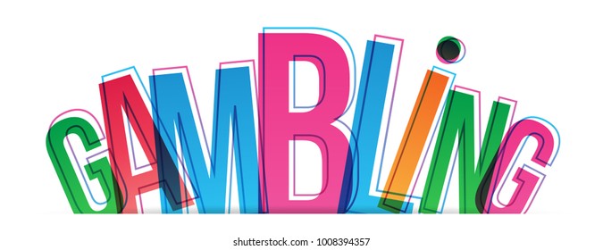 Gambling word vector illustration