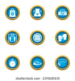 Gambol icons set. Flat set of 9 gambol vector icons for web isolated on white background