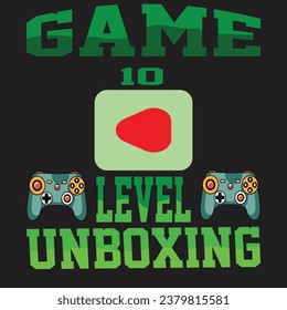 game 10 level unboxinc t shirt 
