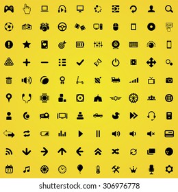 game 100 icons universal set for web and mobile