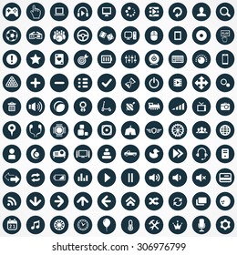 game 100 icons universal set for web and mobile