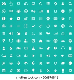 game 100 icons universal set for web and mobile