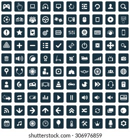 game 100 icons universal set for web and mobile