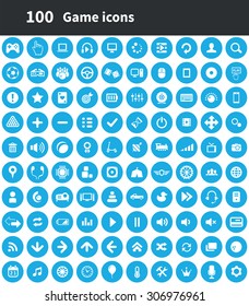 game 100 icons universal set for web and mobile
