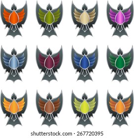 Game achievement badge vector pack