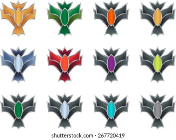 Game achievement badge vector pack 
