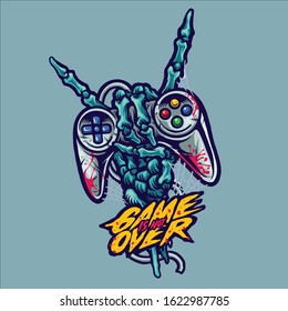 game addict illustration vector design