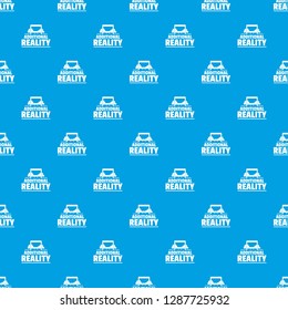 Game additional reality pattern vector seamless blue repeat for any use